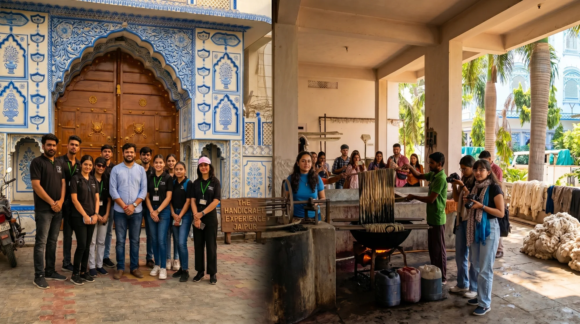 Visitors experiencing the Vimla International workshop in Jaipur