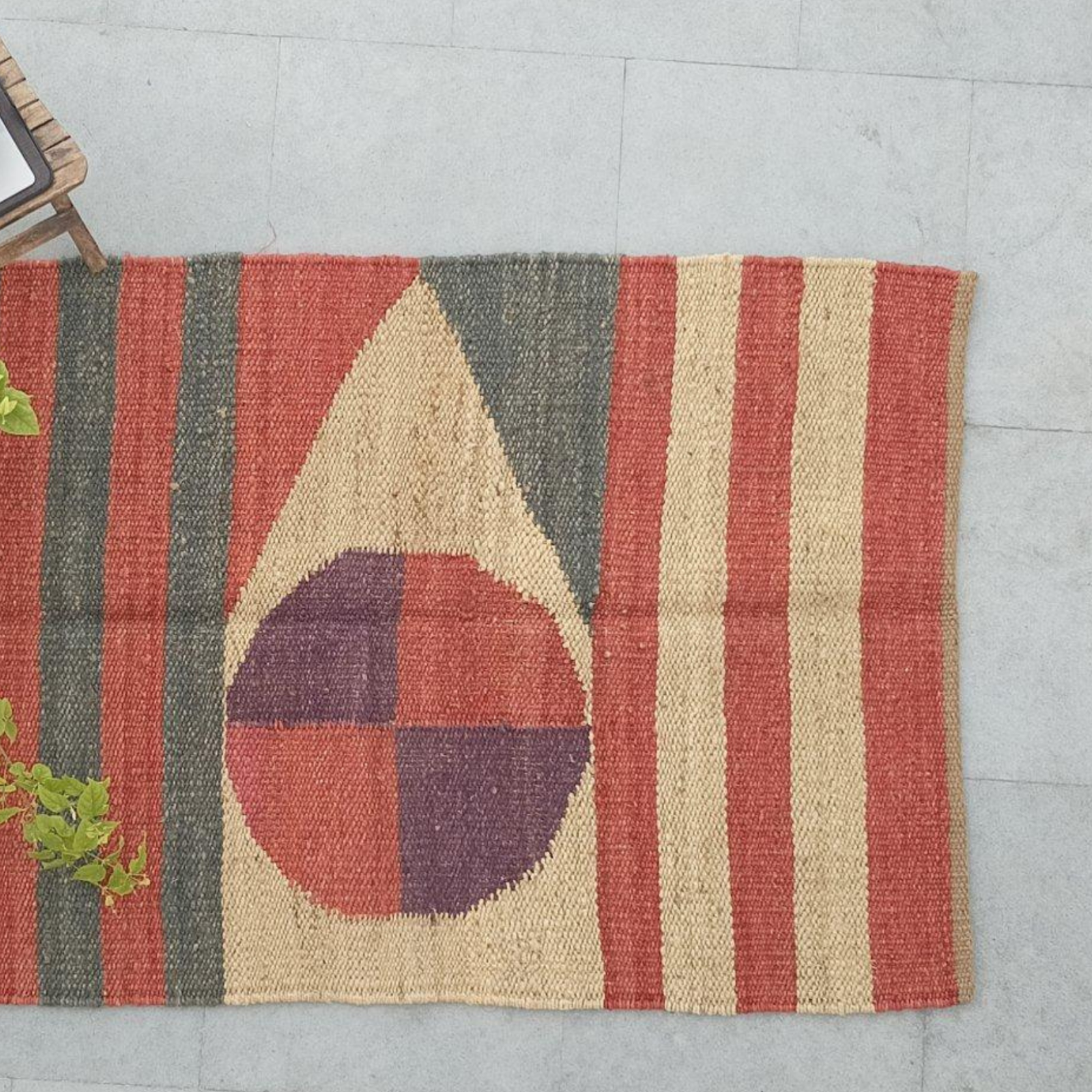 Handwoven Scandinavian Rug 100% Natural Jute Rug