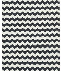 black and white zig zag rug