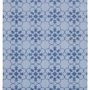 blue flower rug