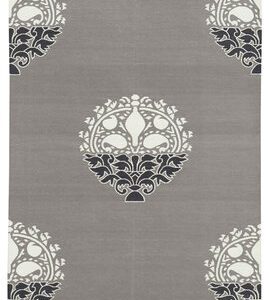 grey flower rug