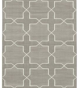 grey checkered rug