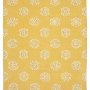 yellow floral rug