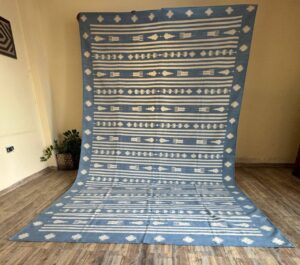 large blue area rug