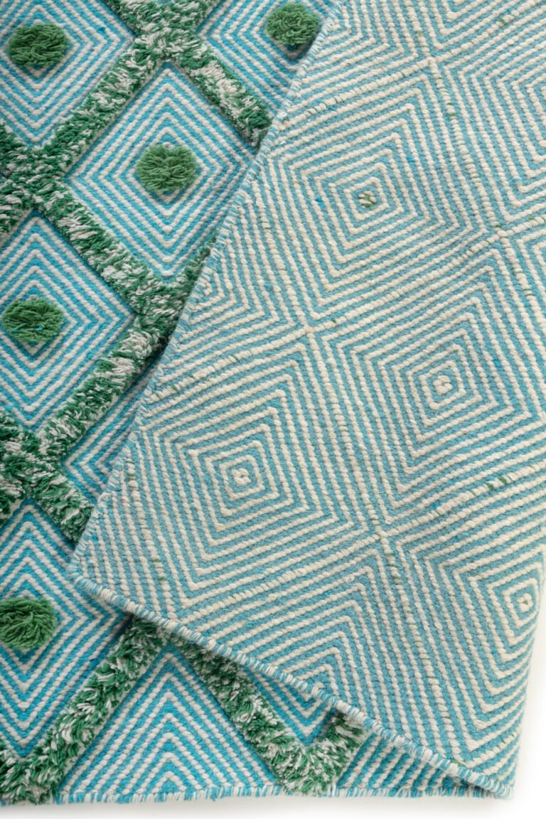 Cotton Wool Handloom Rug - Vimla International