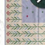 Handwoven Wool Kilim Area Rug with Floral Vine Border – Living Room & Bedroom Rug view 4