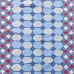 Handwoven Blue White Red Cotton Flat Weave Rug, Flatweave Cotton Area Rug for Home Decor view 10