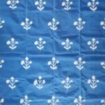 Handwoven Cotton Flatweave Area Rug, Blue & White Geometric Motif, Living Room Bedroom Rug view 1