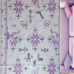 Cotton Flat Weave Rug for Living Room, Purple and Green Southwestern Tribal Cotton Flat Weave Area Rug view 11