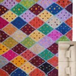 Handmade Moroccan Wool Rug – Multicolor Diamond Pattern Boho Area Rug, Custom Size Available view 8