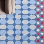 Handwoven Blue White Red Cotton Flat Weave Rug, Flatweave Cotton Area Rug for Home Decor view 9