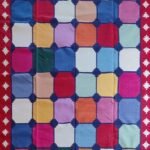 Multicolor Geometric Checkered Cotton Flat Weave Area Rug, Area Rug for Living Room, Bedroom, Hallway Rug view 1