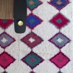 Moroccan Berber Wool Rug, Geometric Diamond Pattern Living Room Area Rug, Colorful Geometric Design view 8