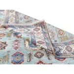 Handwoven Wool Oushak Area Rug with Geometric Medallion Pattern – Living Room & Bedroom Rug, Vintage Turkish Kazak-Inspired Carpet view 2