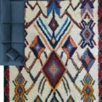 Handmade Moroccan Wool Area Rug, Azilal Style Tribal Diamond Carpet for Living Room & Bedroom view 16