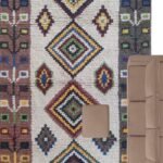 Handmade Moroccan Wool Area Rug, Azilal Style Tribal Diamond Carpet for Living Room & Bedroom view 8
