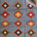 Handmade Moroccan Wool Rug – Sky Blue Diamond Pattern Boho Area Rug, Custom Size Available view 10