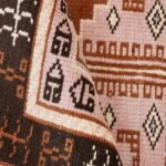 Handmade Moroccan Wool Rug, Tribal Diamond Medallion Area Rug, Brown Ivory Carpet, Living Room Rug view 2