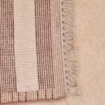 Modern Brown & Cream Moroccan Wool Rug, Designer Area Carpet, Modern Living Room Rug, Custom Size Rug view 8
