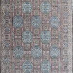 Handwoven Wool Oushak Area Rug, Vintage Turkish Oushak Carpet in Soft Blue & Pink for Living Room, Bedroom & Luxury Home Décor view 6