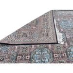 Handwoven Wool Oushak Area Rug, Vintage Turkish Oushak Carpet in Soft Blue & Pink for Living Room, Bedroom & Luxury Home Décor view 2