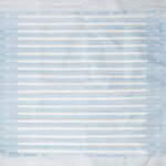 Handwoven Blue and White Cotton Flat Weave Rug – Modern Striped Area Rug, Washable Summer Floor Carpet view 1
