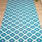 Handwoven Colorful Cotton Flat Weave Rug, Boho Trellis Rug for Living Room Bedroom Kids Room view 5