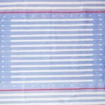 Blue and Red Striped Geometric Rug for Living Room Bedroom, Red Accent Geometric Flat Weave Cotton Ru view 1