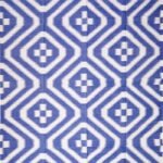 Blue & White Geometric Cotton Area Rug, Handwoven Scandinavian Diamond Pattern Rug for Living Room, Bedroom & Home Décor view 8
