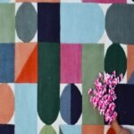 Hand Tufted Wool Geometric Area Rug, Modern Abstract Shapes Carpet, Custom Hand Tufted Wool Area Rug view 3