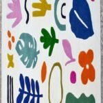Hand Tufted Wool Abstract Botanical Area Rug, Matisse Inspired Modern Carpet, Modern Living Room Wool Rug view 6