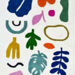 Hand Tufted Wool Abstract Botanical Area Rug, Matisse Inspired Modern Carpet, Modern Living Room Wool Rug view 1