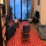 Handwoven Red and White Geometric Diamond Pattern Cotton Flat Weave Area Rug, Reversible Boho Dhurrie Kilim style view 3