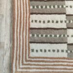 Hand Tufted Wool Striped Area Rug – Modern Neutral Living Room Carpet, Luxury Bedroom Wool Carpet view 8