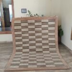 Hand Tufted Wool Striped Area Rug – Modern Neutral Living Room Carpet, Luxury Bedroom Wool Carpet view 6