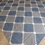 Premium Handwoven Cotton Flat Weave Rug – Durable Geometric Area Rug in Blue & Gray view 5
