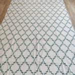 Modern Geometric Cotton Flatweave Rug for Living Room – Cream & Grey Design view 5