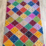 Handmade Moroccan Wool Rug – Multicolor Diamond Pattern Boho Area Rug, Custom Size Available view 6
