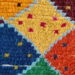 Handmade Moroccan Wool Rug – Multicolor Diamond Pattern Boho Area Rug, Custom Size Available view 5