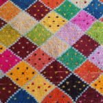 Handmade Moroccan Wool Rug – Multicolor Diamond Pattern Boho Area Rug, Custom Size Available view 1
