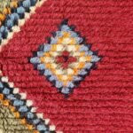Moroccan Berber Style Wool Rug – Geometric Diamond Medallion Design, Handwoven Moroccan Wool Area Rug view 5