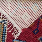 Moroccan Berber Style Wool Rug – Geometric Diamond Medallion Design, Handwoven Moroccan Wool Area Rug view 4
