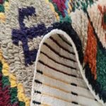 Handwoven Moroccan Wool Rug, Moroccan Berber Wool Rug – Geometric Diamond Medallion Design, view 4