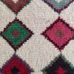 Moroccan Berber Wool Rug, Geometric Diamond Pattern Living Room Area Rug, Colorful Geometric Design view 5