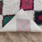 Moroccan Berber Wool Rug, Geometric Diamond Pattern Living Room Area Rug, Colorful Geometric Design view 2