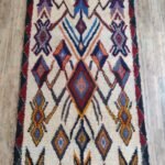 Handmade Moroccan Wool Area Rug, Azilal Style Tribal Diamond Carpet for Living Room & Bedroom view 14