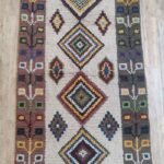 Handmade Moroccan Wool Area Rug, Azilal Style Tribal Diamond Carpet for Living Room & Bedroom view 6