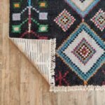Modern Moroccan Wool Area Rug, Handwoven Moroccan Wool Rug for Living Room & Bedroom view 3