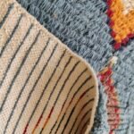 Handmade Moroccan Wool Rug – Sky Blue Diamond Pattern Boho Area Rug, Custom Size Available view 7