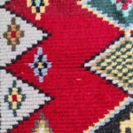 Premium Moroccan Wool Rug | Red & Multicolor Diamond Carpet for Living Room & Bedroom view 6